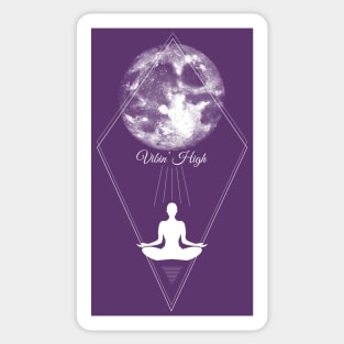 Vibin' High Moon Meditation Sticker